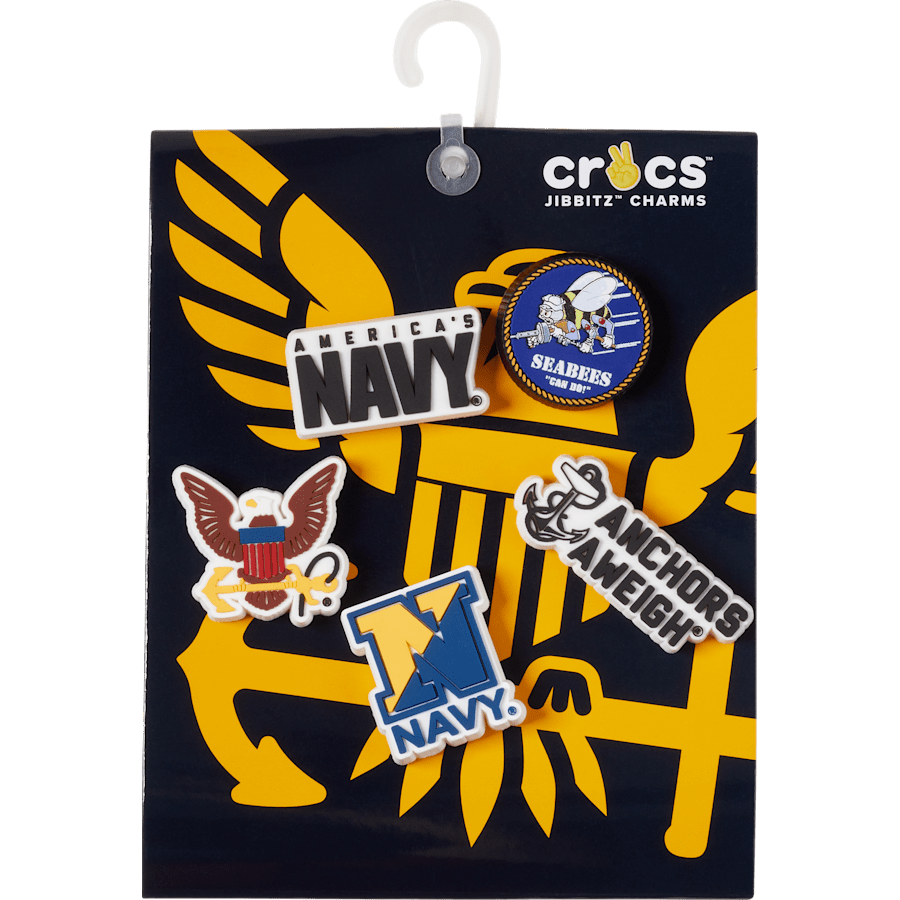 Armed Forces US Navy 5Pck Jibbitz Shoe Charm - Crocs for sale