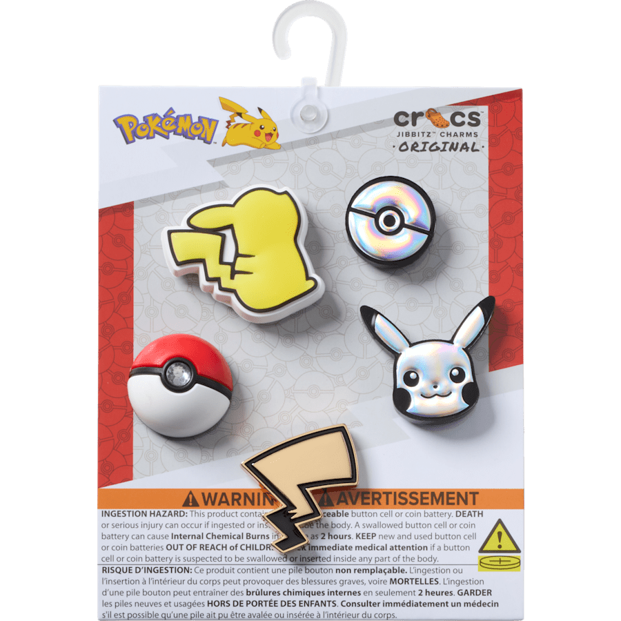 Elevated Pokemon 5 Pack Jibbitz Shoe Charm - Crocs for sale