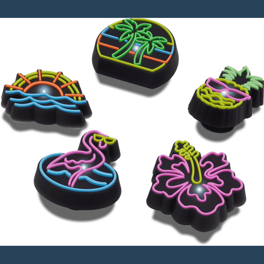 Lights Up Neon 5 Pack Jibbitz™ charms - Crocs US