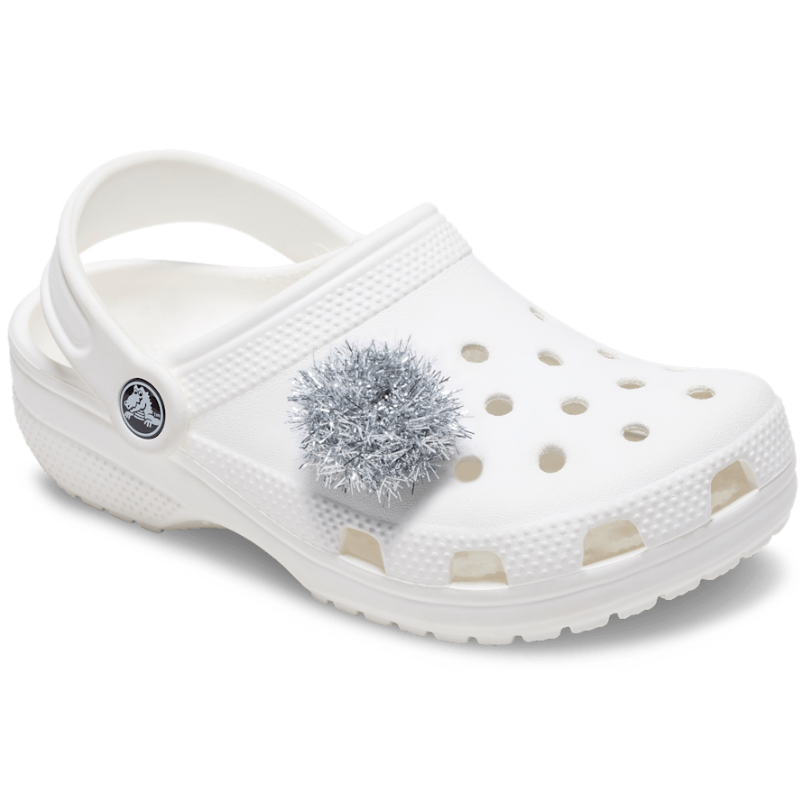 Silver Tinsel Pom Jibbitz™ charms - Crocs online