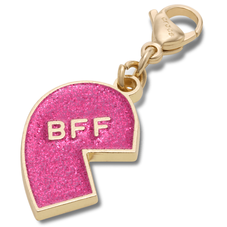 Pink Glitter BFF Charm Left Jibbitz Shoe Charm - Crocs near me