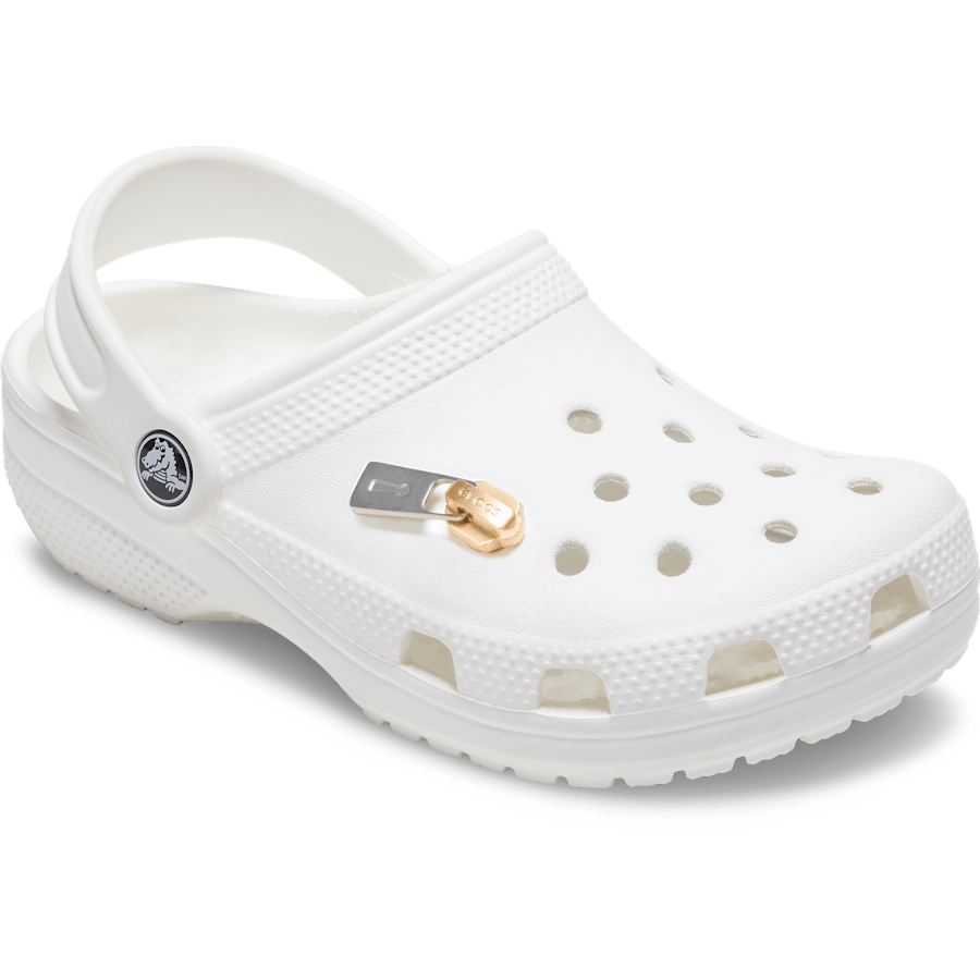 Gold and Silver Zipper Jibbitz™ charms - Crocs on sale