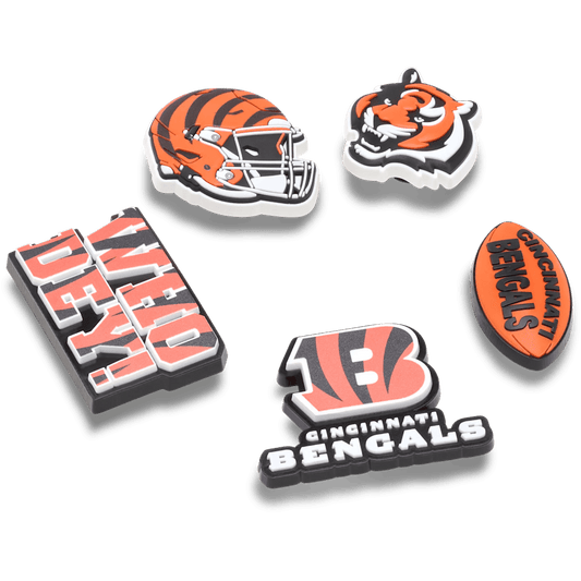 NFL Cincinnati Bengals 5 Pack Jibbitz Shoe Charm - Crocs for sale