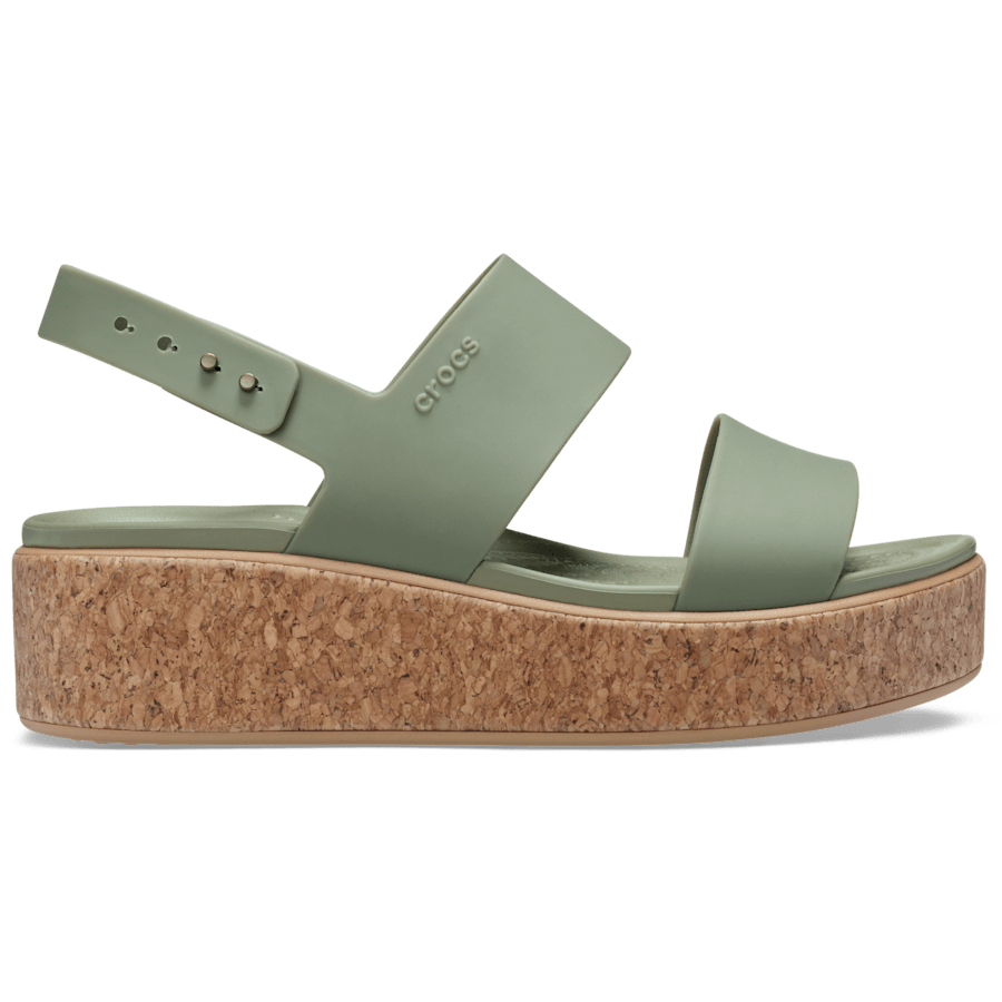 Brooklyn Cork Low Wedge - Crocs discount