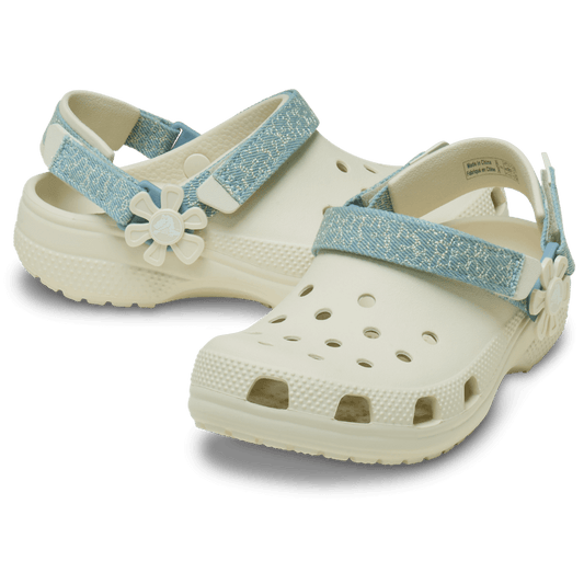 Kids’ Classic Denim Flower Adjustable Backstrap Clog - Crocs discount
