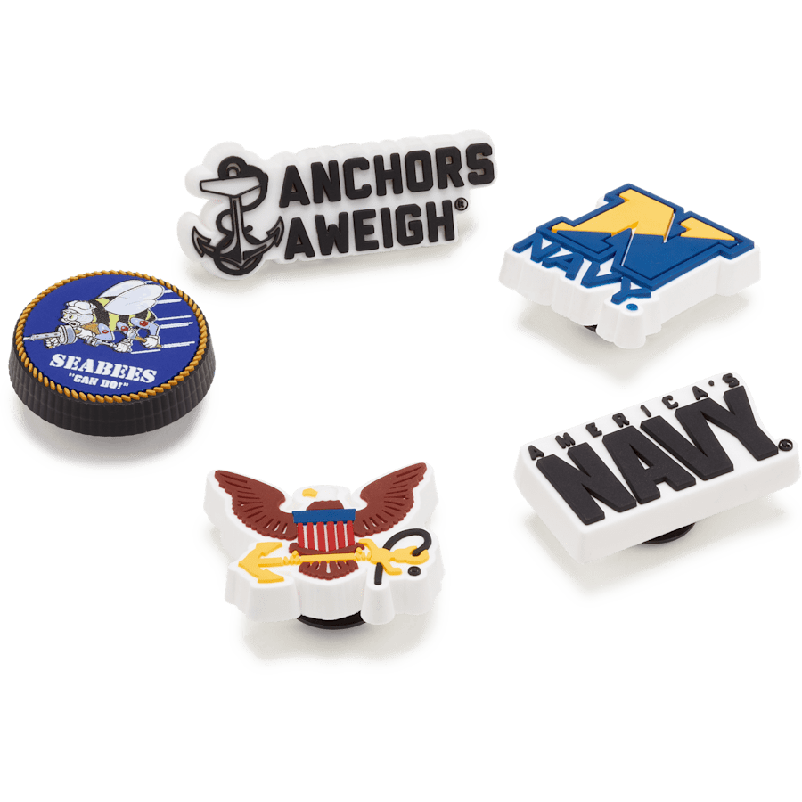 Armed Forces US Navy 5Pck Jibbitz Shoe Charm - Crocs for sale