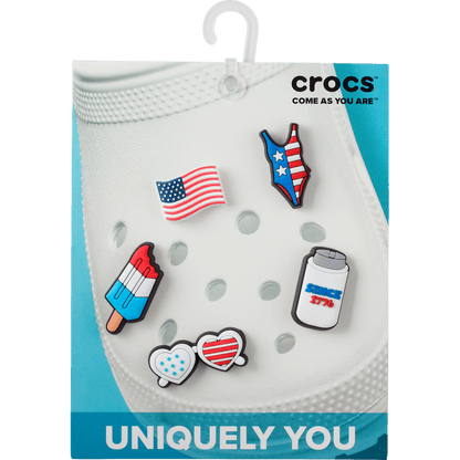 USA 5 Pack Jibbitz Shoe Charm - Crocs discount