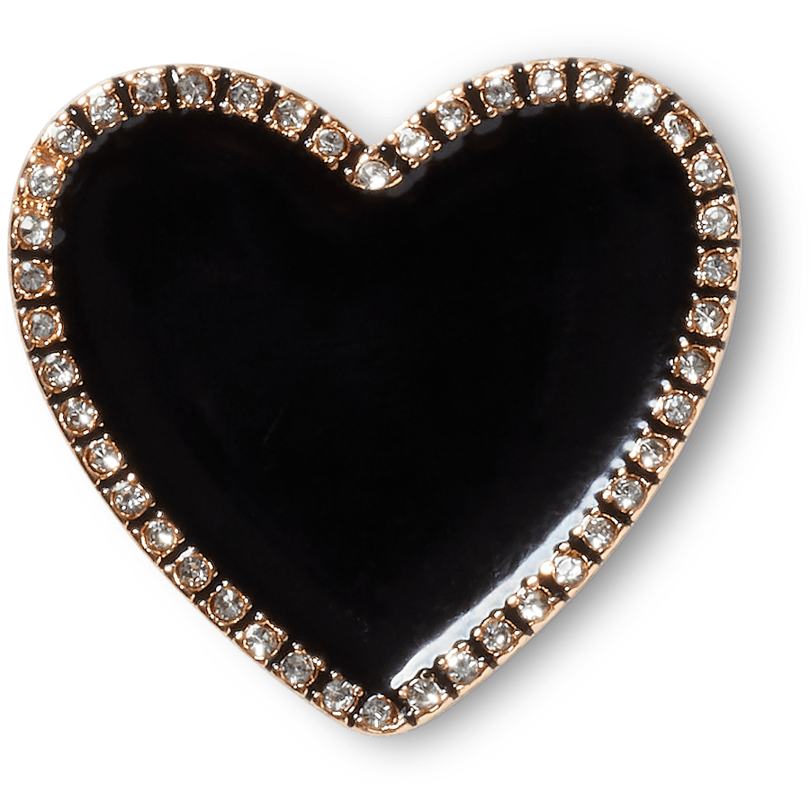 Black Heart with Gold Outline Jibbitz™ charms - Crocs outlet