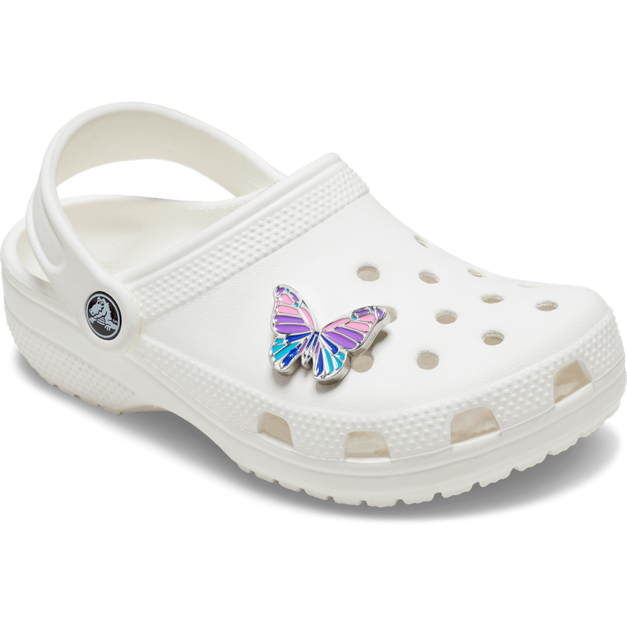Multi Purple Butterfly Jibbitz Shoe Charm - Crocs on sale