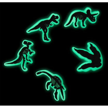 Glow In The Dark Dino 5 Pack Jibbitz Shoe Charm - Crocs sale
