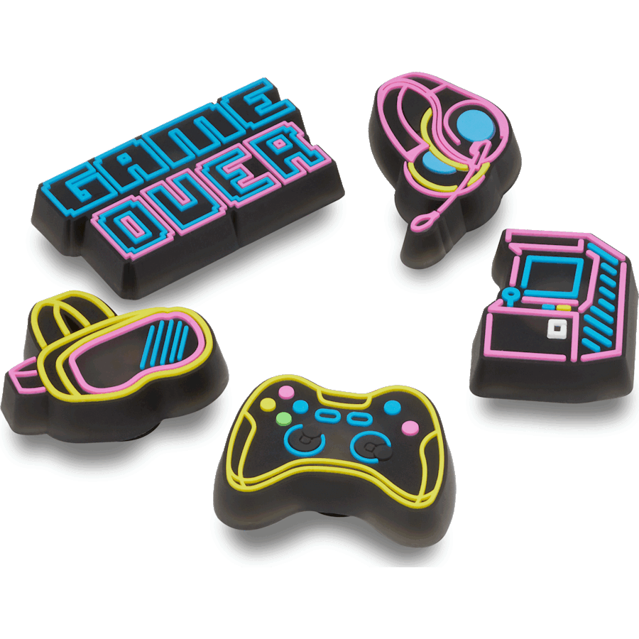 Lights Up Neon Gamer 5 Pack Jibbitz™ charms - Crocs online