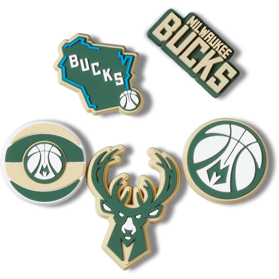 NBA Milwaukee Bucks 5 Pack Jibbitz™ charms - Crocs online