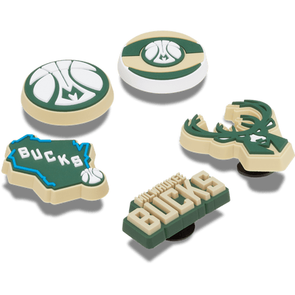 NBA Milwaukee Bucks 5 Pack Jibbitz™ charms - Crocs online