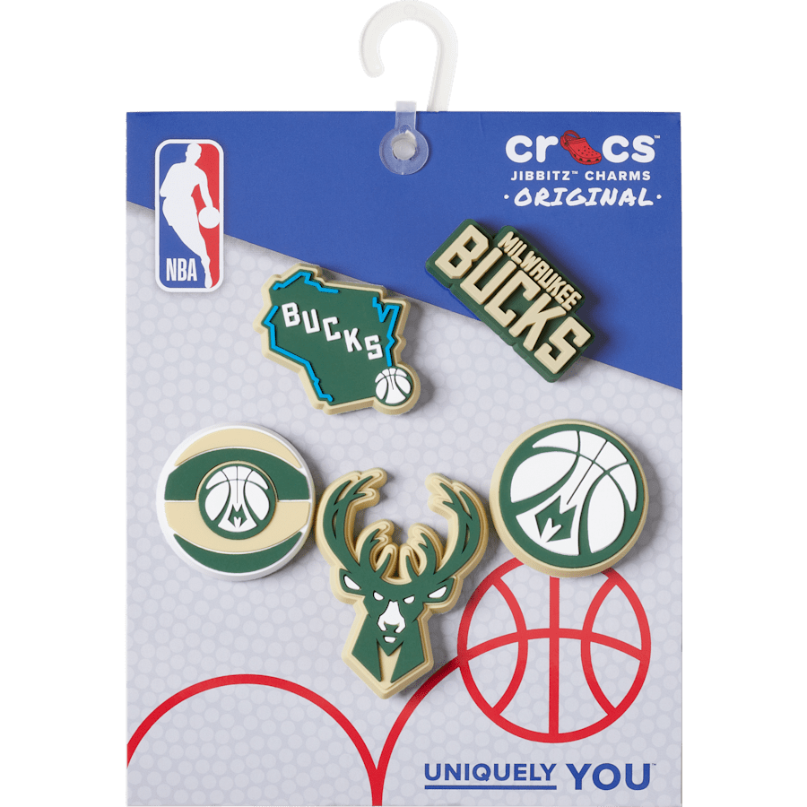 NBA Milwaukee Bucks 5 Pack Jibbitz™ charms - Crocs online