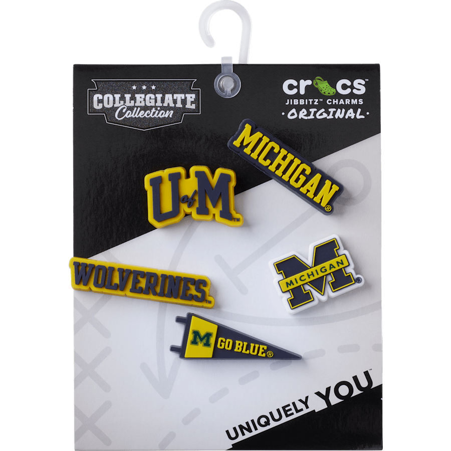 University of Michigan 5 Pack Jibbitz™ charms - Crocs US