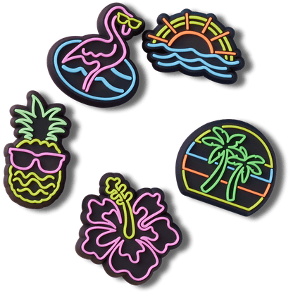 Lights Up Neon 5 Pack Jibbitz™ charms - Crocs US