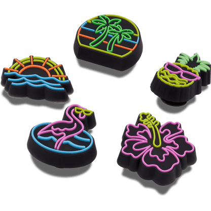 Lights Up Neon 5 Pack Jibbitz™ charms - Crocs US