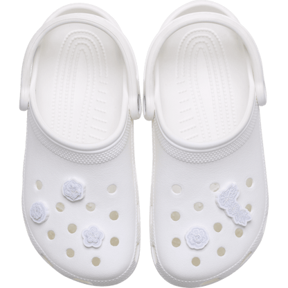 White Elegant Floral 5 Pack Jibbitz™ charms - Crocs sale