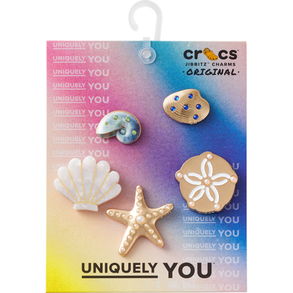 Gold Seashell 5 Pack Jibbitz™ charms - Crocs on sale
