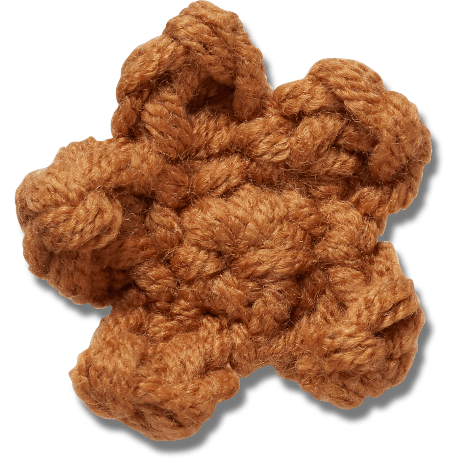 Crafted Crochet Brown Star Jibbitz™ charms - Crocs for sale