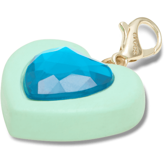 Blue Heart Sim Gem Charm Jibbitz Shoe Charm - Crocs outlet