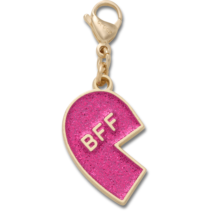 Pink Glitter BFF Charm Left Jibbitz Shoe Charm - Crocs near me