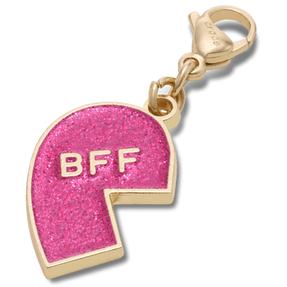 Pink Glitter BFF Charm Left Jibbitz Shoe Charm - Crocs near me