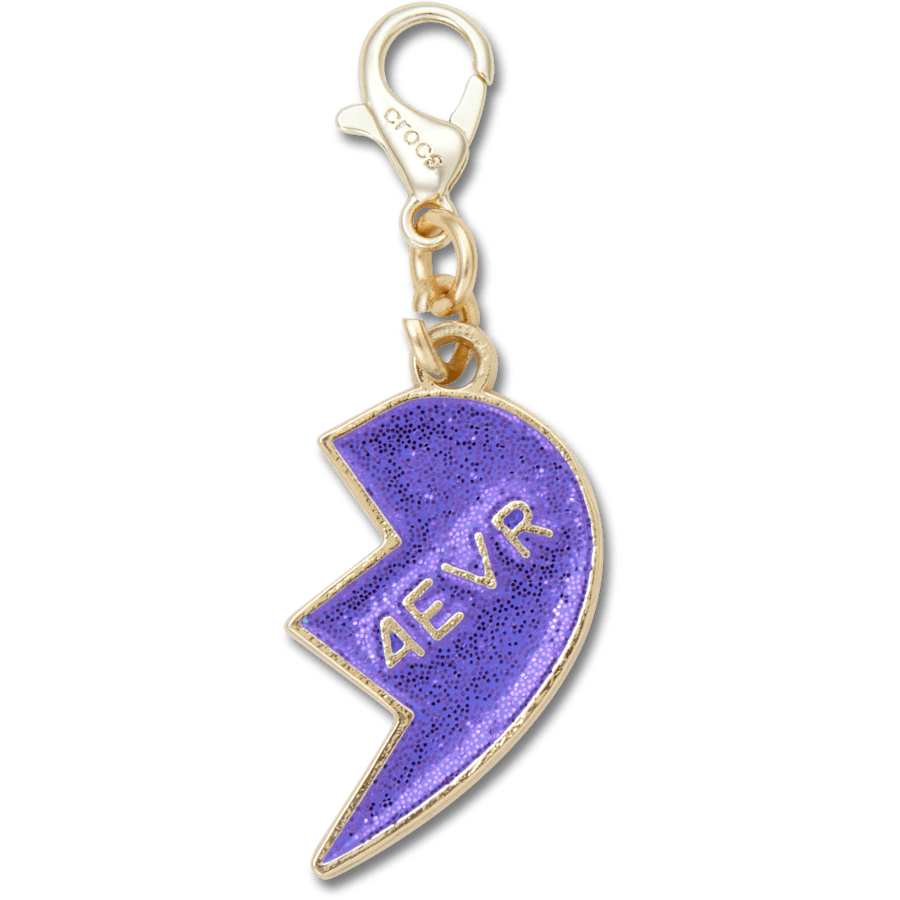 Purple Glitter BFF Charm Right Jibbitz Shoe Charm - Crocs discount