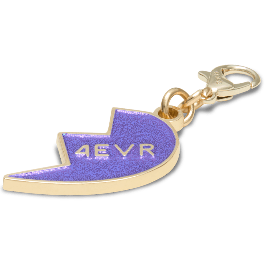 Purple Glitter BFF Charm Right Jibbitz Shoe Charm - Crocs discount