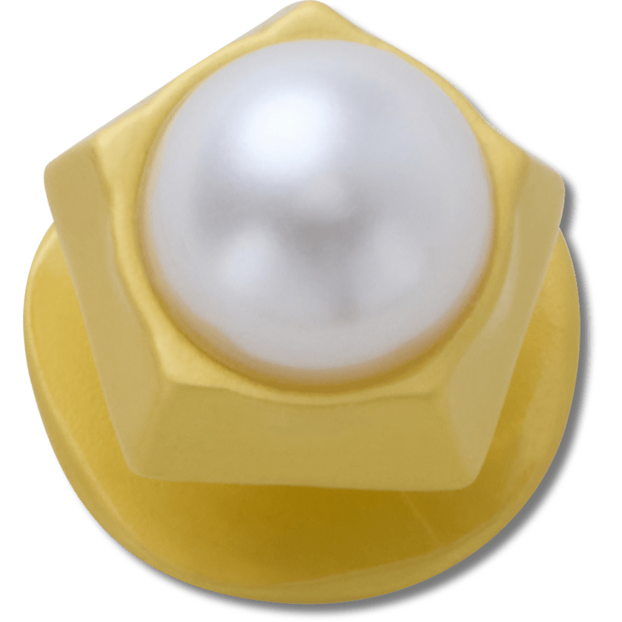 Gold Pentagon Pearl Jibbitz™ charms - Crocs for sale