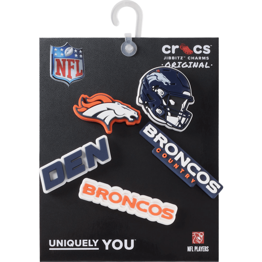 NFL Denver Broncos 5 Pack Jibbitz Shoe Charm - Crocs sale