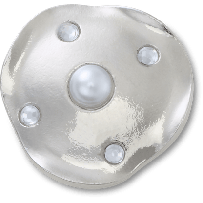 Silver and Pearl Disc Jibbitz™ charms - Crocs US