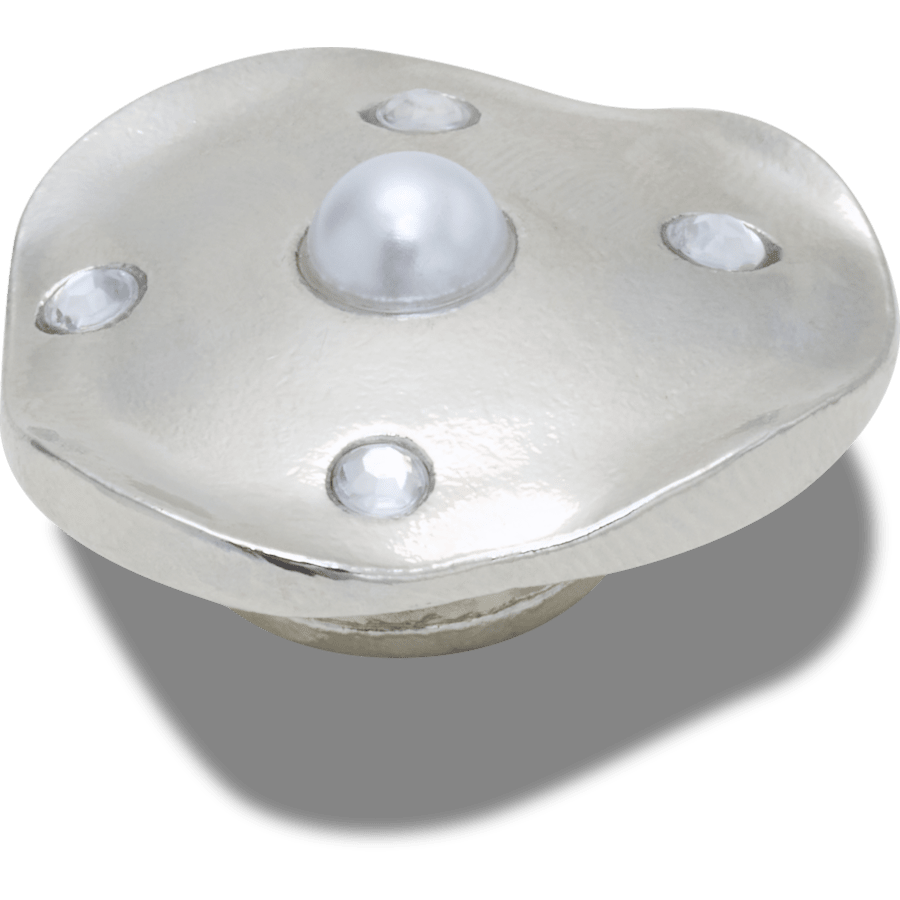 Silver and Pearl Disc Jibbitz™ charms - Crocs US