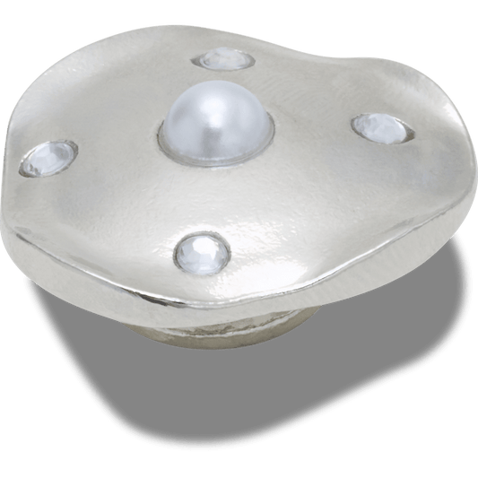 Silver and Pearl Disc Jibbitz™ charms - Crocs US
