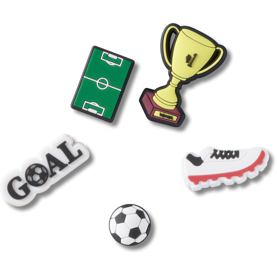 Soccer Star 5 Pack Jibbitz™ charms - Crocs US