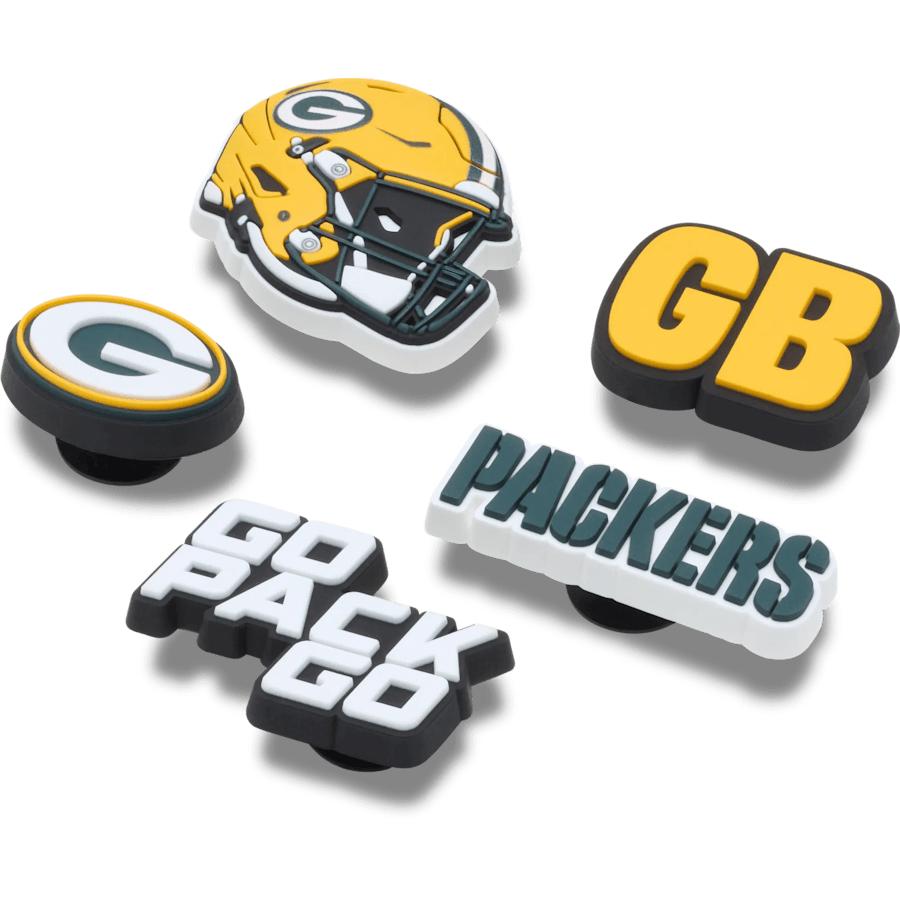 NFL Green Bay Packers 5 Pack Jibbitz Shoe Charm - Crocs US