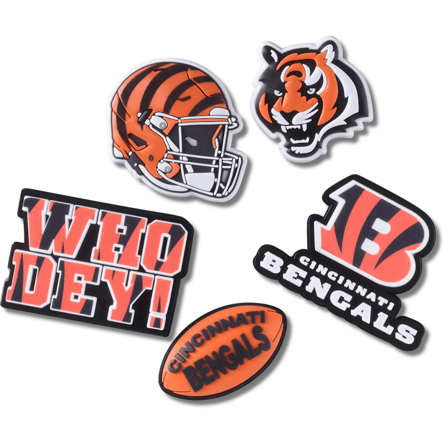 NFL Cincinnati Bengals 5 Pack Jibbitz Shoe Charm - Crocs for sale