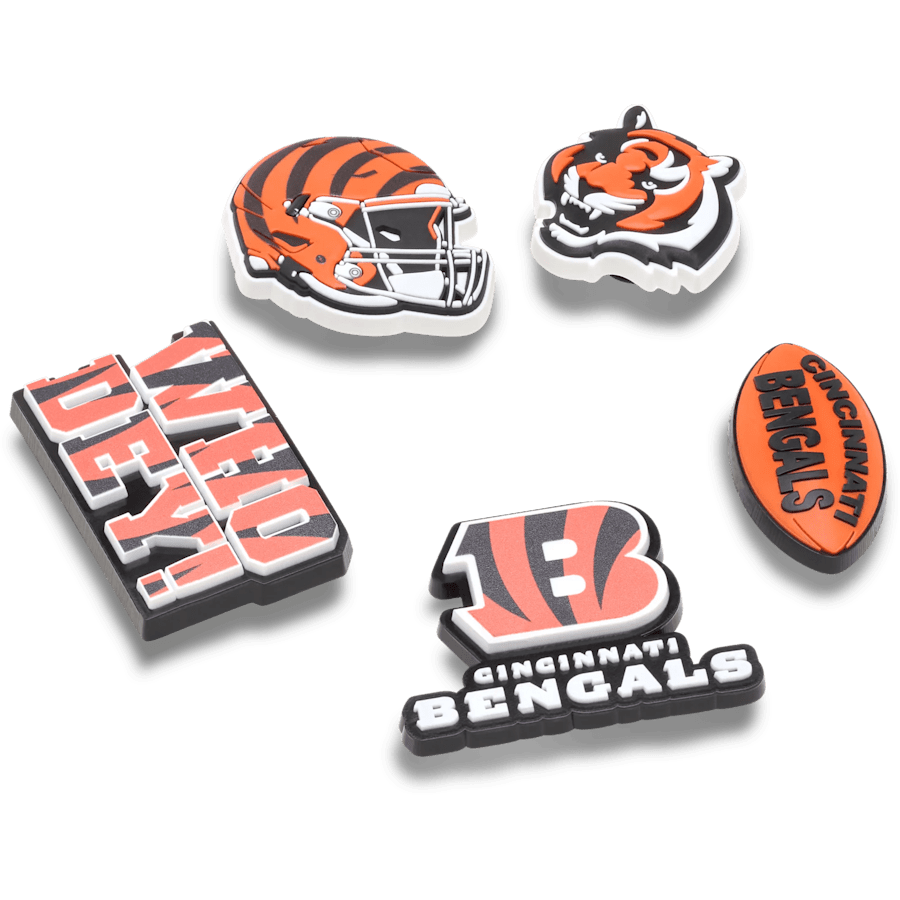 NFL Cincinnati Bengals 5 Pack Jibbitz Shoe Charm - Crocs for sale