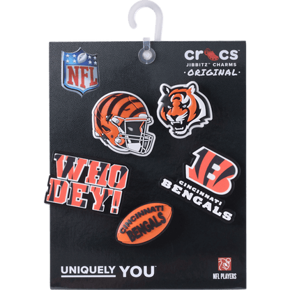 NFL Cincinnati Bengals 5 Pack Jibbitz Shoe Charm - Crocs for sale