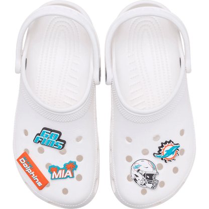 NFL Miami Dolphins 5 Pack Jibbitz Shoe Charm - Crocs on sale