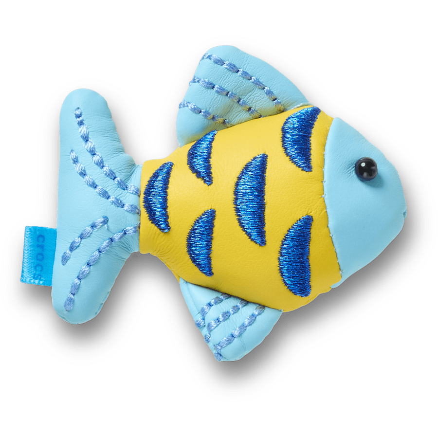 Blue and Gold Sparkle Fish Jibbitz™ charms - Crocs discount