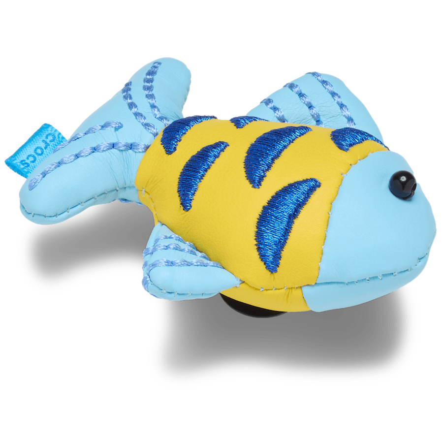 Blue and Gold Sparkle Fish Jibbitz™ charms - Crocs discount
