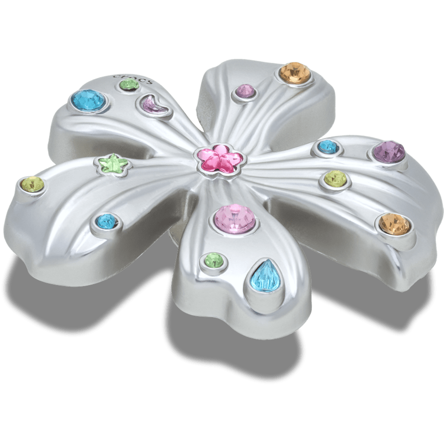 Silver Meta Gem Flower Jibbitz™ charms - Crocs discount
