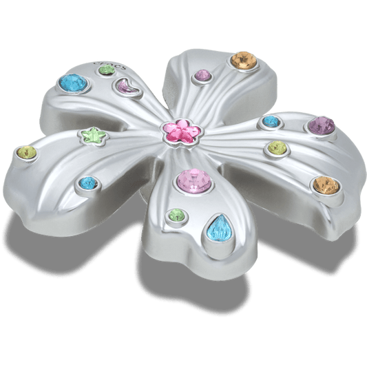 Silver Meta Gem Flower Jibbitz™ charms - Crocs discount