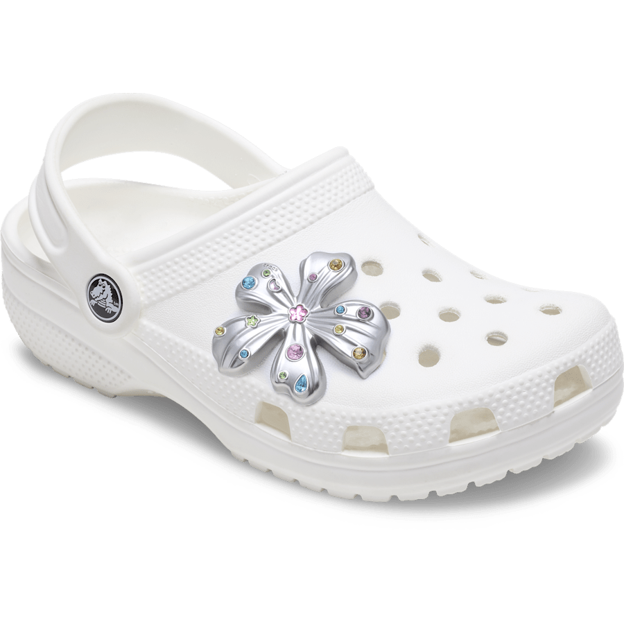 Silver Meta Gem Flower Jibbitz™ charms - Crocs discount