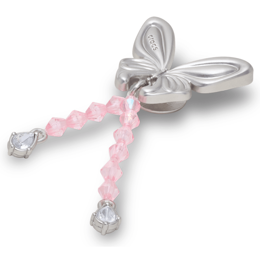 Silver Beaded Meta Butterfly Jibbitz™ charms - Crocs US