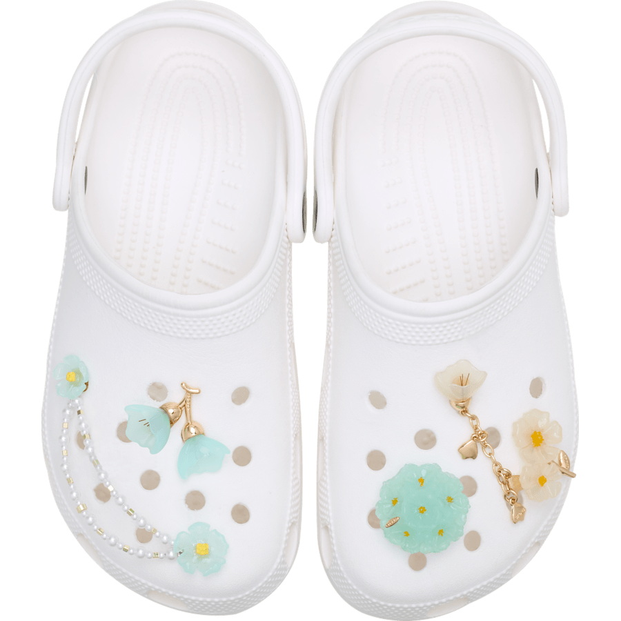 Blue Dainty Floral 5 Pack Jibbitz™ charms - Crocs sale