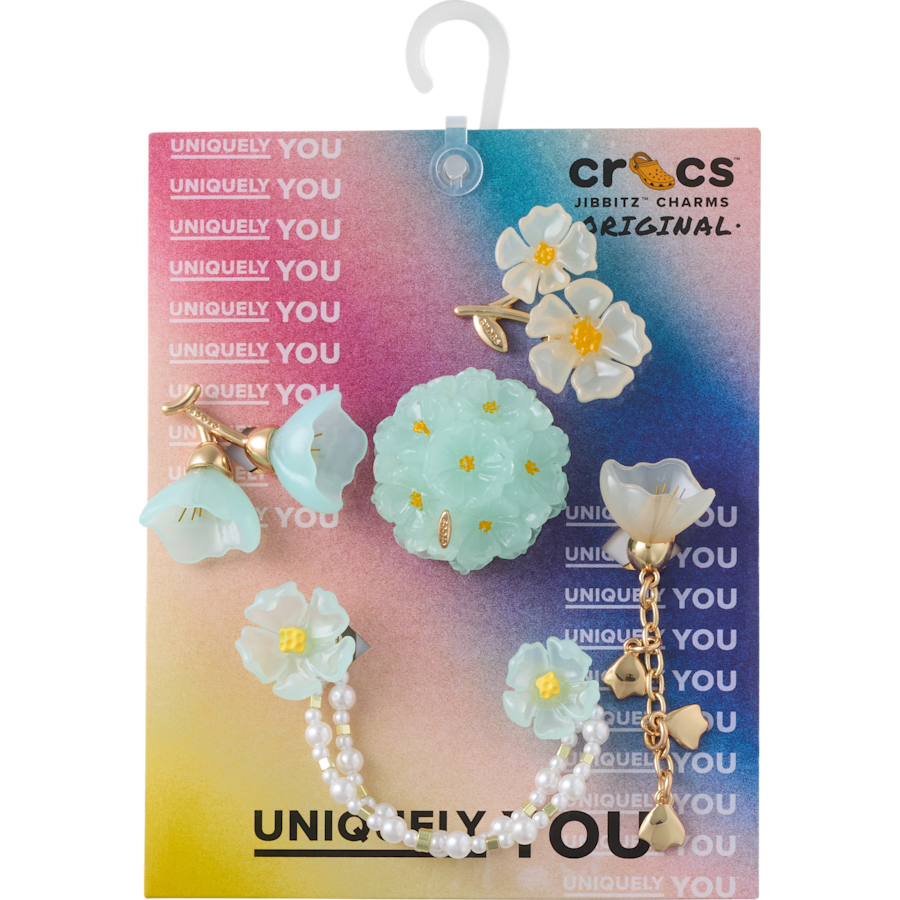 Blue Dainty Floral 5 Pack Jibbitz™ charms - Crocs sale