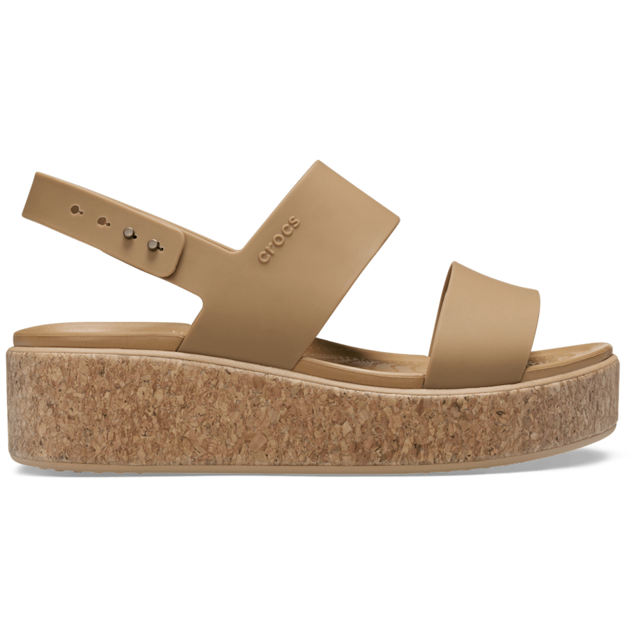 Brooklyn Cork Low Wedge - Crocs discount