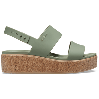 Brooklyn Cork Low Wedge - Crocs discount